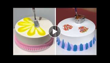 Perfect & Quick Cake Decorating Technique As Professional | Satisfying Chocolate Cake Decorating